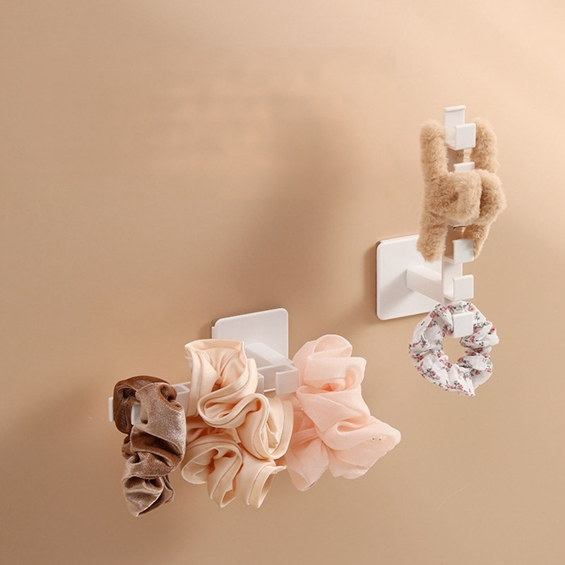 1Pcs Punch Free Hat Hanger, L-Shaped Wall Mount Holder with 6 Hooks, Multifunctional Clothes, Baseball Cap Storage Rack