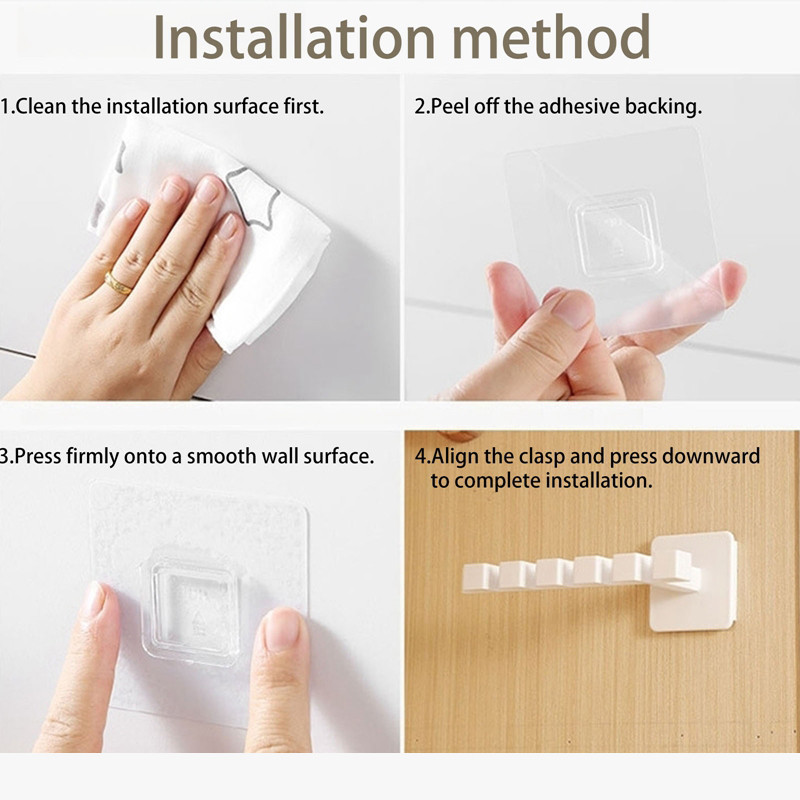 1Pcs Punch Free Hat Hanger, L-Shaped Wall Mount Holder with 6 Hooks, Multifunctional Clothes, Baseball Cap Storage Rack