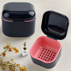 plastic nail tool sterilizer box, manicure drill bits cleaning box, soaking tray, salon storage container case for salon