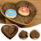 Heart-Shaped Woven Storage Basket, Multi Simulation Rattan Desktop Basket for Bread, Fruit, Restaurant Serving Display