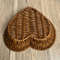 Heart-Shaped Woven Storage Basket, Multi Simulation Rattan Desktop Basket for Bread, Fruit, Restaurant Serving Display
