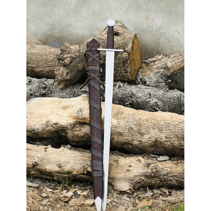 Handmade Forged High Carbon Steel Viking Sword With Wooden Scabbard 36I Nch Cosplay Display 2
