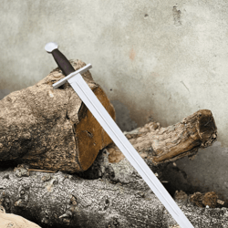 handmade -forged high carbon steel viking sword with wooden scabbard - 36i nch cosplay display