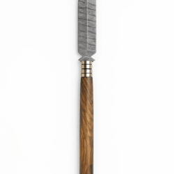 handmade damascus steel spear – 30 inch viking-inspired collectible with wooden handle
