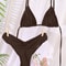 Flattering Triangle Bikini Swimsuit Solid Color Bikinis With Bandage Bathsuit Low Rise Waist Bathwe 11
