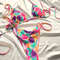 Tie Dye Bandage Bikini Set Sexy Womens Swimwear Beachwear Print Bathing Suit 1
