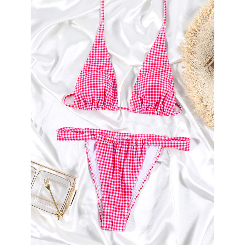 Tie Dye Bandage Bikini Set Sexy Womens Swimwear Beachwear Print Bathing Suit 7