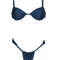 Purplish Blue Women Swimwear Bikinis Thongs Sexy Knot Bikini Beachwear Solid TwoPiece Bathing Suit 3