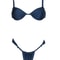 Purplish Blue Women Swimwear Bikinis Thongs Sexy Knot Bikini Beachwear Solid TwoPiece Bathing Suit 3