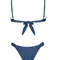 Purplish Blue Women Swimwear Bikinis Thongs Sexy Knot Bikini Beachwear Solid TwoPiece Bathing Suit 4