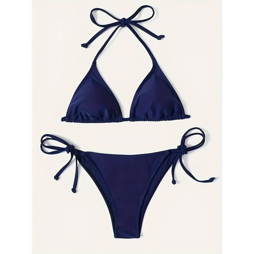 Sexy Swimwear Thong Bikini Set Sexy New Navy Blue Swimsuits Woman Sexy Bathing Suits With Bikinis T 3