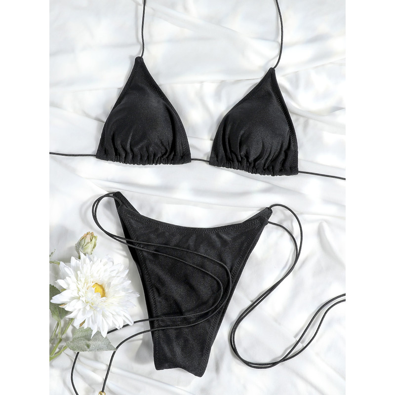 Sexy Triangle Mini Bikini Sets Micro Thongs Swimsuit Women Bikini Bandage Bathing Suit Beachwear P