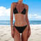 Sexy Sequin Bikini Triangle Swimsuit Set Womens Halter Tie Beach Wear Swimwear 2