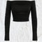 New Line Shoulder Mesh Long Sleeve SlimFit Womens Crop TShirtHottie Sexy Explosion Street Wear Shor 2