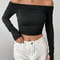 New Line Shoulder Mesh Long Sleeve SlimFit Womens Crop TShirtHottie Sexy Explosion Street Wear Shor 4