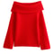 Women Fashion Solid Off Shoulder Casual Knitwear Chic Top Sweater Long Sleeve Knitted Pullover For 3