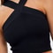 Sexy Women Knitted Tank Tops, Summer Slim Off Shoulder Cropped Solid Halter Base Vest Black for Women