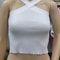 Sexy Women Knitted Tank Tops, Summer Slim Off Shoulder Cropped Solid Halter Base Vest Black for Women