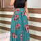 Floral Color Matching Short Sleeved Dress in European and American Style, Women's Large Swing Skirt for Everyday Chic