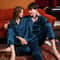 High Quality Couple Pajamas Women Ice Silk Loungewear Men Satin Sleepwear Set Classic Autumn Summer 1