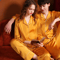 High Quality Couple Pajamas Women Ice Silk Loungewear Men Satin Sleepwear Set Classic Autumn Summer 4