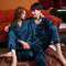 High Quality Couple Pajamas Women Ice Silk Loungewear Men Satin Sleepwear Set Classic Autumn Summer 6