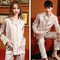 High Quality Couple Pajamas Women Ice Silk Loungewear Men Satin Sleepwear Set Classic Autumn Summer 8