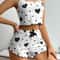 Womens Pajama Set, Sexy Cute Kawaii Pajamas, Women Suspenders Loungewear, Lolita Heart Silk Sleepwear Shorts Set