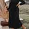 Fashion V-Neck Plus Size Tunic Long Sleeve Dress for Autumn