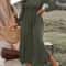 Fashion V-Neck Plus Size Tunic Long Sleeve Dress for Autumn