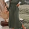 Fashion V-Neck Plus Size Tunic Long Sleeve Dress for Autumn