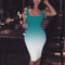Ribbed Sheath Dress, Elegant Spring and Summer Sleeveless Dress, Women's Wear