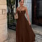 Elegant Backless Pleated Long Dress, Fashionable Summer Camisole Beach Vacation Long Dress