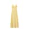 Chic Lady Dresses Women Fashion Solid Satin Pleated Backless Zipper Midi Dress Thin Straps VNeck 0