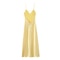 Chic Lady Dresses Women Fashion Solid Satin Pleated Backless Zipper Midi Dress Thin Straps VNeck 1