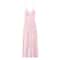 Chic Lady Dresses Women Fashion Solid Satin Pleated Backless Zipper Midi Dress Thin Straps VNeck 13