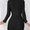V-Neck Fitted Bodycon Long Sleeve Dress, New Autumn and Winter Solid Color Women Dress from Europe and America