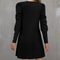 Women's Clothing Amazon, Pure Color Round Neck, Autumn and Winter New Puff Sleeve Button, European and American Cross-Bo
