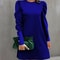 Women's Clothing Amazon, Pure Color Round Neck, Autumn and Winter New Puff Sleeve Button, European and American Cross-Bo