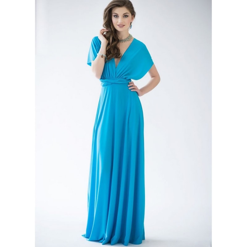 Sexy Women Multiway Wrap Convertible Boho Maxi Dress Red Bandage Long Dress For Party Bridesmaids I 21