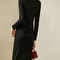 Black Sequin Bodycon Dress For Women Autumn Elegant Lady Sexy Split Knitted Birthday Dress Luxury E 4