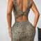 Sexy Midi Dress Woman Summer Dress Spicy Girl Sexy Leopard Print UNeck Camisole Dress Tight Fit Bod 2
