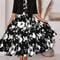Autumn New Womens Long Dress TwoPiece Set Floral Print Round Neck Dress Coat For Women 7
