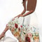 Autumn New Womens Long Dress TwoPiece Set Floral Print Round Neck Dress Coat For Women 2