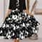 Autumn New Womens Long Dress TwoPiece Set Floral Print Round Neck Dress Coat For Women 11