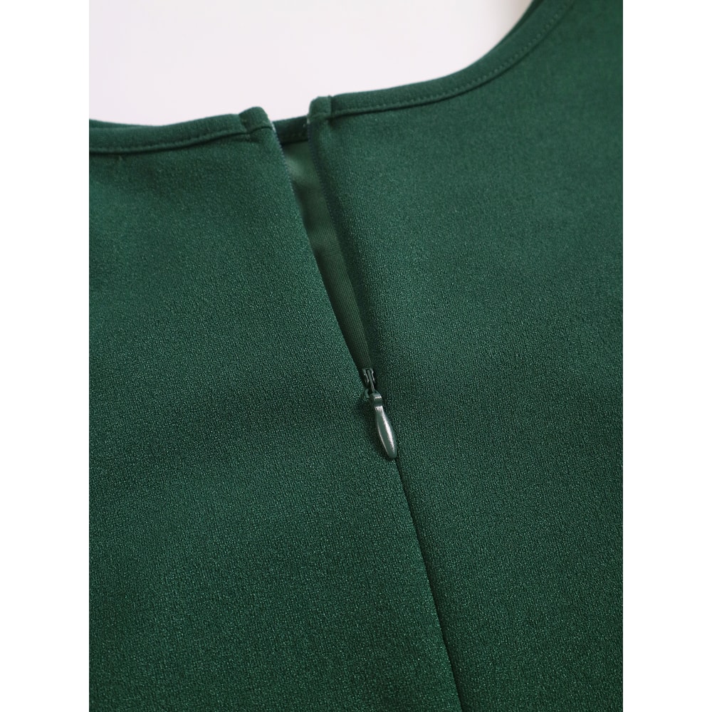 Women's Plain Ruffle Trim Dress, Elegant Short Sleeve Dress for Party, Holiday Wedding Guest, Ladies Mini Dress