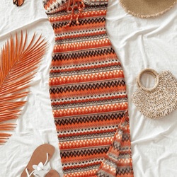 women's casual sexy bow wrap chest patchwork slim dress, striped slit design, stylish comfort