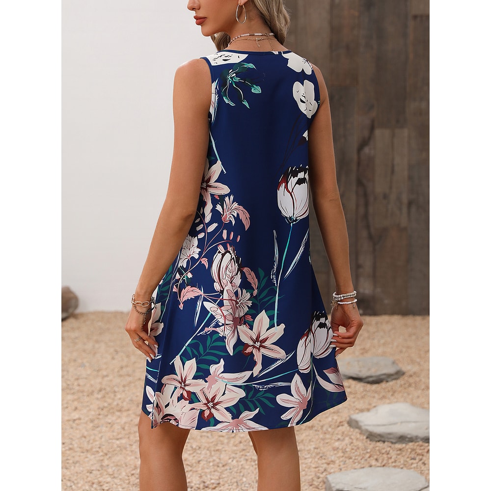 New Women's Short Sleeved Dress, Holiday Style Sleeveless Dress for Women, Fashionable Women's Clothing for Summer