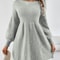 Autumn and Winter Knitted Dress for Women, Waist Slimming Fragrance Style A Line Long Sleeve Sweater Dress