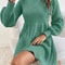 Autumn and Winter Knitted Dress for Women, Waist Slimming Fragrance Style A Line Long Sleeve Sweater Dress